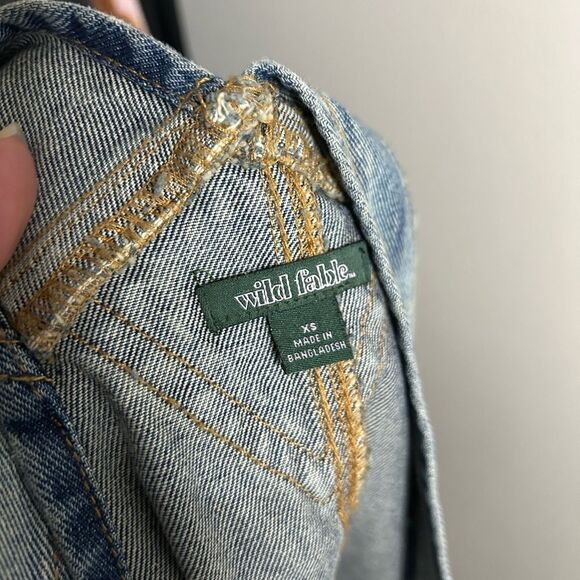 Wild Fable Denim Bib Short Overalls Size XS - Picture 15 of 16